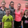 De toss van de wedstrijd van Dames 1 tegen Tiebreakers werd verricht door de pupillen van de week Julian Dorenbos en Amber van der Vaart. Op de achtergrond de speelsters Elles Kromme, Kim Everaars, Linda Gouka en Rebecca van Balen. Foto: Patrick van der V De toss van de wedstrijd van Dames 1 tegen Tiebreakers werd verricht door de pupillen van de week Julian Dorenbos en Amber van der Vaart. Op de achtergrond de speelsters Elles Kromme, Kim Everaars, Linda Gouka en Rebecca van Balen. Foto: Patrick van der V